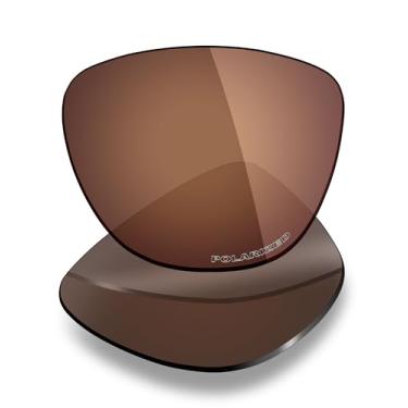 Imagem de Mryok Lentes de reposição polarizadas Plus para óculos de sol Oakley Frogskins Range XL OO9503 58 mm, HD Polarized, proteção UV, resistente a impactos e ajuste perfeito - marrom bronze