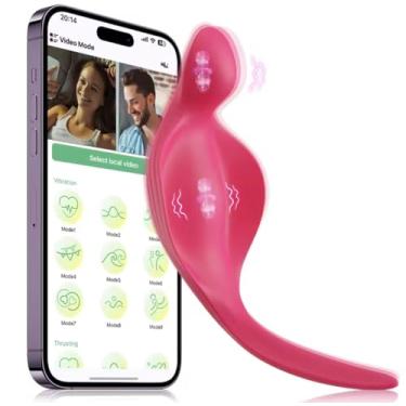 Imagem de Vibrador Bluetooth Controle no celular a Distância via App Recarregável via usb (PINK)