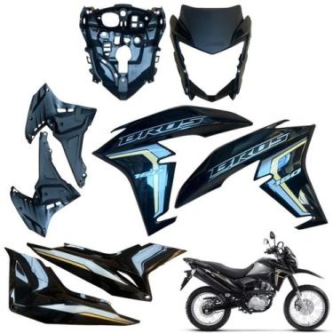 Imagem de Carenagem Nxr Bros 160 Modelo 2022 2024 Asa do Tanque Tampa lateral Fr