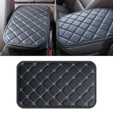 Imagem de Couslcd Almofada para console central de carro, capa de proteção universal de couro PU à prova d'água para apoio de braço de carro, acessórios de decoração de interiores de carro universais