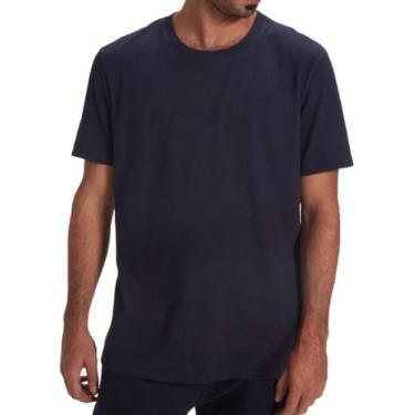 Imagem de Camiseta Masculina Hering 201, Azul marinho, G