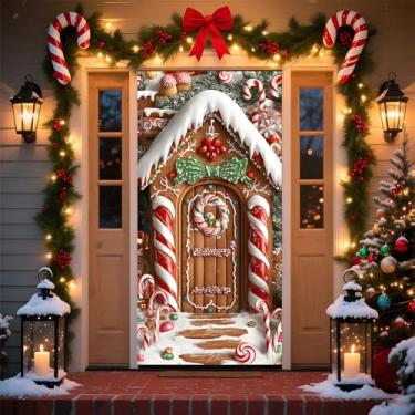 Imagem de Decorações de Natal Banner de Feliz Natal Sinal de Porta de Varanda para Suprimentos de...