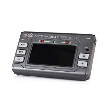 Imagem de Metrônomo Afinador Gerador de Portátil 3-em-1 para Guitarra Baixo Violino Ukulele Cromático Display LCD Clip-on Captador Microfone Integrado com Jack Fone Ouvido Entrada Controle Volume Luz Indicadora