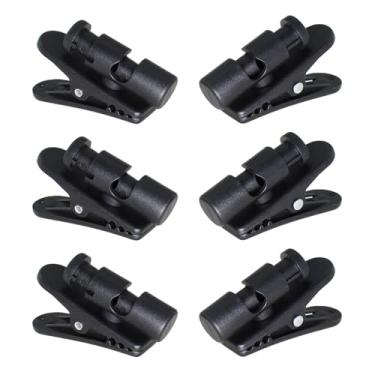 Imagem de Bxian 6 peças de clipe de fone de ouvido de plástico preto para microfone/MP3 Player braçadeira de montagem adequada para cabo de 2 a 4 mm de diâmetro