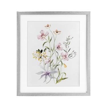 Imagem de Stupell Industries Pacote de folhagem floral impressão emoldurada preta sob vidro, design por Lettered and Lined, 21 x 17