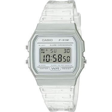 Imagem de Relógio Casio Feminino Ref: F-91ws-7df Vintage Digital Transparente