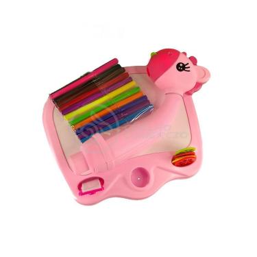 Imagem de Projetor Para Desenho Infantil Mesa Pintura Girafa Rosa