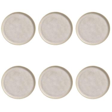 Imagem de Conjunto De Pratos Rasos 06 Peças Linhas Latte Porto Brasil