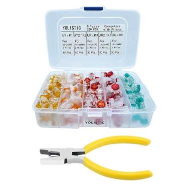 Imagem de Kit de sortimento de conectores de fio YOLISTIC com alicate de crimpag