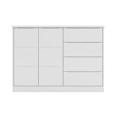 Imagem de Cômoda Infantil 2 Portas 4 Gavetas Lua P04 Branco - Mpozenato