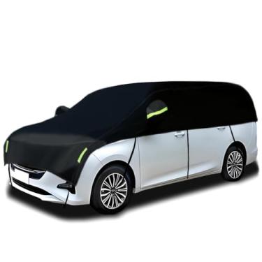 Imagem de Guuffe Capa para metade do carro para para-sol, metade do carro, capa de neve, impermeável, universal, 420D, preto (SUV/MPV)