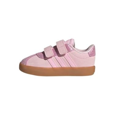 Imagem de adidas Tênis unissex para bebês Vl Court 3.0, Rosa claro/rosa claro/chiclete, 17