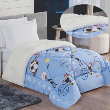 Imagem de Coberdrom Fenomeno Solteiro Dupla Face Sherpa Toque Lã Carneiro