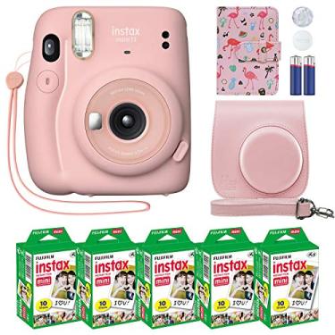 Imagem de Fujifilm Instax Mini 11 Instant Camera + MiniMate Accessory Bundle & Compatible Custom Case + Fuji Instax Film Value Pack (50 Sheets) Flamingo Designer Photo Album (Blush Pink, Standard Packaging)