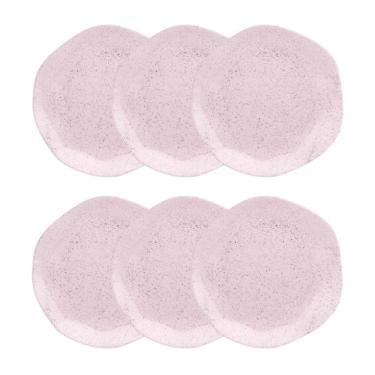 Imagem de Conjunto 6 Pratos De Sobremesa 21,5 Cm Ryo Pink Sand Porcelana Oxford
