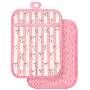 Imagem de Slohif Conjunto de 2 suportes de panela 100% algodão – Almofadas quentes de forno resistentes ao calor para cozinha, cozinha, cozinha, cozinha, micro-ondas, churrasco