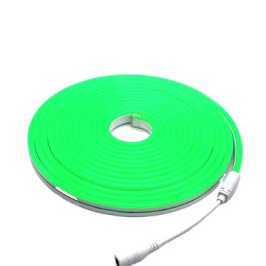 Imagem de Fita de Led Mangueira Neon 5 Metros Alto Brilho Flexível Siliconada Bivolt Com Fonte(Verde)