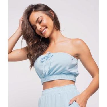 Imagem de Cropped Salvatore Fashion Tomara Que Caia Malha Comfort Feminino-Feminino