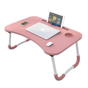 Imagem de Mesa de colo para cama, mesa para laptop, mesa dobrável para computador, mesa para cama, bandeja de cama dobrável para laptop, mesa de computador, mesa portátil de sofá preguiçoso (cor: A) (B)
