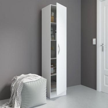 Imagem de Armário Para Lavanderia 1 Porta 39x182cm Mdp Menu Móveis Branco