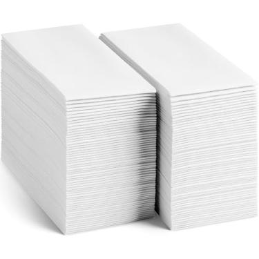 Imagem de 100 unidades de Toalhas Convidado Descartáveis com Toque Linho - Mão Semelhantes a Têxtil Guardanapo Papel Macio e Absorvente para Cozinha Banheiro Festa Casamento Evento