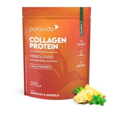 Imagem de Colágeno Collagen Protein Abacaxi e Hortelã Puravida 40g - Pura Vida