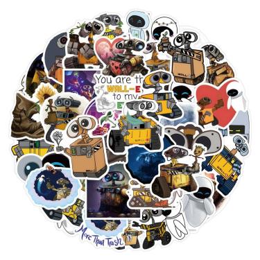 Imagem de Adesivos Robot Walles, vinil impermeável, pacote de 50 unidades