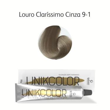 Imagem de Coloração UnikColor 9-1 Louro Claríssimo Cinza 50gr Gaboni Professiona