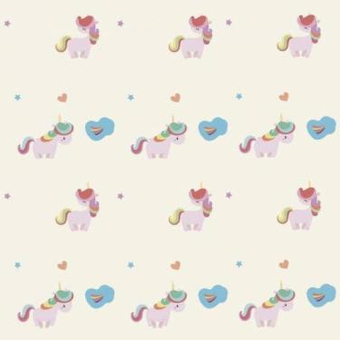 Imagem de Papel De Parede Infantil Unicórnios Coloridos
