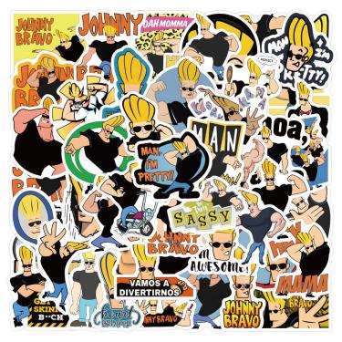 Imagem de Adesivos de vinil impermeável Johnnys Bravos, anime, 60 unidades/lote