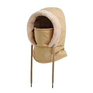 Imagem de harayaa Gorro, máscara de esqui, touca, cachecol, ajustável, para ciclismo, proteção de pescoço, balaclava para corrida, ciclismo, motociclismo, trekking e, Adultos Cáqui