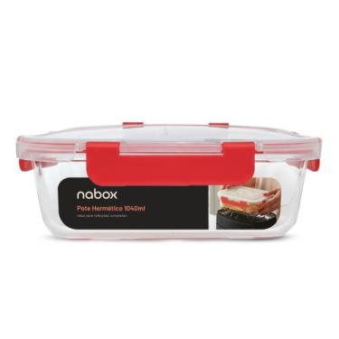 Imagem de Pote Vidro Com Tampa Hermética Trava Mega Resistente 1040ml - U4HOME, 