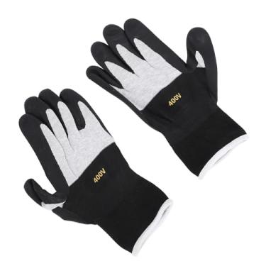 Imagem de Hyuduo Luvas Isoladas para Eletricista, Luvas de Segurança de Borracha 400V para Manutenção de Eletrodomésticos, à Prova de Abrasão e Design Antiderrapante para Eletricistas Profissionais e DIYers