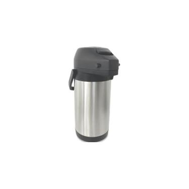 Imagem de Garrafa Térmica 2,5 Litros, Aço Inox, Cinza, Camping, Conserva 24 Horas, Parede Dupla, Isolamento a Vácuo, 1.015 kg