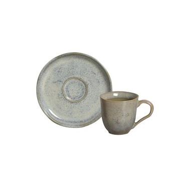 Imagem de Conjunto com 6 Xícaras de Café com Pires Bio Green Granite 120ml