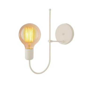 Imagem de Luminária de Parede Arandela Escritório Abajur de Cabeceira Quarto Recepção para Quarto, Escritório e Recepção, Iluminação LED Economizadora de Energia,Design Minimalista(BRANCA)