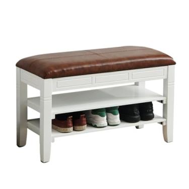 Imagem de FAMEOYA Banco de sapato, luz de luxo, banco para troca de sapatos, banco integrado para porta de casa, banco de sapatos para entrar na porta, banco de chuveiro para chuveiro interno (C, P 80 cm)