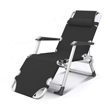 Imagem de YYBOES Espreguiçadeiras, cadeiras dobráveis resistentes, espreguiçadeiras reclináveis à prova d'água e ajustáveis para praia, pátio, jardim, acampamento, uso ao ar livre, escritório