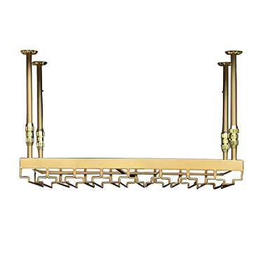 Imagem de APUM Rack de vinho de metal vintage, suporte de garrafa de vinho pendurado no teto, para bares, restaurantes, cozinhas, prateleiras de armazenamento de grande capacidade