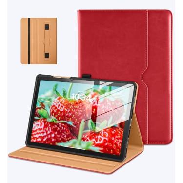 Imagem de DTTO Capa para Samsung Galaxy Tab A11+/A11 Plus/A9+ Plus de 11 polegadas (2023/2025), capa fólio de couro premium com alça de mão para visualização em vários ângulos e despertar/hibernar