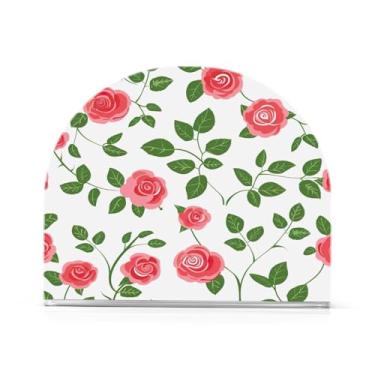 Imagem de Porta-guardanapos de flores rosas para mesas, porta-guardanapos de Halloween para cozinha, porta-guardanapos de mesa, porta-guardanapos de coquetel, porta-guardanapos de papel759