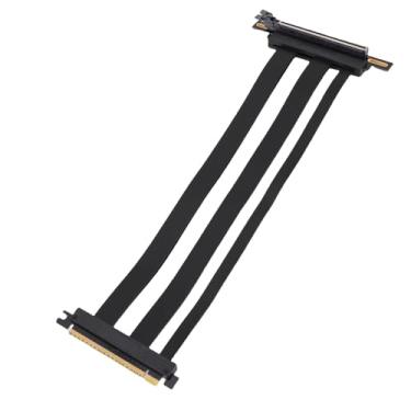 Imagem de Jiawu Cabo Riser Blindado PCIE 5.0 X16 para RTX 4090 (Ti) Cabo de Extensão de 128 Gbps para Aplicações de PC Case AI - ABS, Preto (#13)