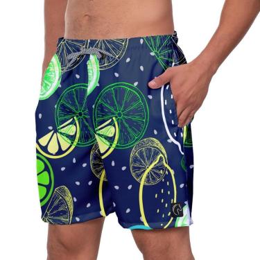Imagem de Short Praia Premium Masculino Academia Fitness Caminhada Lemon-Masculino
