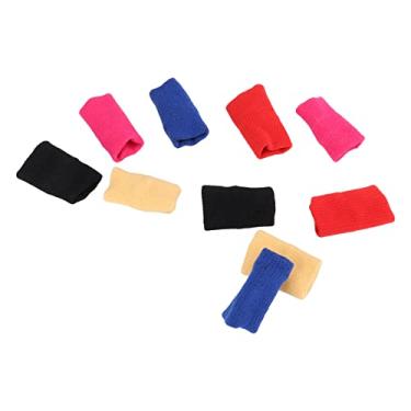 Imagem de Acouto 10 Unidades de Protetores de Dedo de Nylon – Protetores de Dedo e Capas de Proteção para Uso Diário – Mangas de Compressão para Segurar, Reduzir a Pressão e Prevenir Calosidades – Esportes e