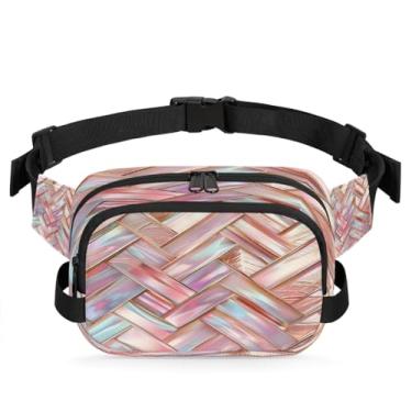 Imagem de Pochete de jardim com flores de primavera para mulheres e homens com alça ajustável, bolsa transversal, bolsa de peito, bolsa tiracolo, Cor 16