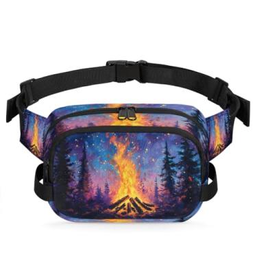 Imagem de Pochete floral de margarida azul para mulheres e homens com alça ajustável, bolsa transversal, bolsa de peito, bolsa tiracolo, Cor 10