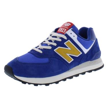Imagem de New Balance Tênis infantil 574 V1 com cadarço, Verde/azul e verde, 14.5 Women/13 Men