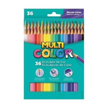 Imagem de Lápis De Cor Multicolor Hexagonal 36 Cores - Multi Color