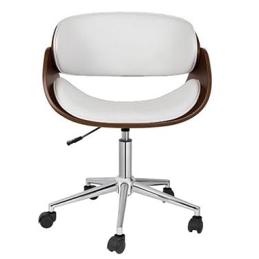 Imagem de Cadeira de Escritório Diretor Giratória Pilar Branca