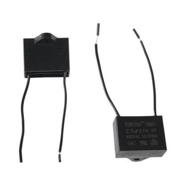 Imagem de Kit De Capacitores CBB61 10UF 3 Peças 450V Para Motor De Ventilador De